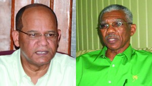 Home Affairs Minister, Clement Rohee and Leader of the Opposition, David Granger. 
