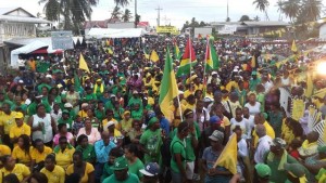 A section of the crowd at Whim, Corentyne Berbice. [iNews' Photo]