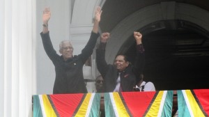 President David Granger and Prime Minister-elect Moses Nagamootoo. [iNews' Photo]