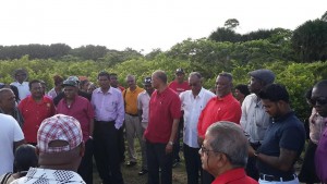  General Secretary, Clement Rohee, former Prime Minister Samuel Hinds, trade unionists Komal Chand and Seepaul Narine along with other supporters and party members. 