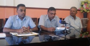 RPA President Laekah Rambrich [center) flanked by other RPA Members. [iNews' Photo]