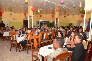 A section of the gathering at the Rotary Club of New Amsterdam’s dinner held last evening.